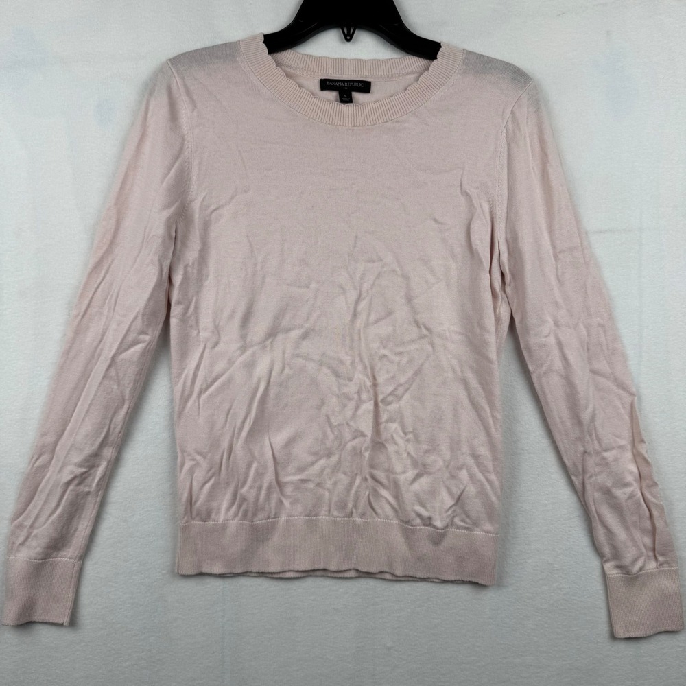 Banana Republic Womens Size S Pink Long Sleeve Knit Sweater Lightweight‎ Casual